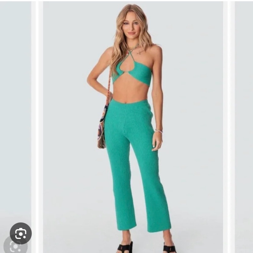 Women's Green Knit two piece set